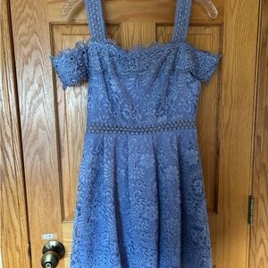 Francesca's Collections Blue Lace Dress